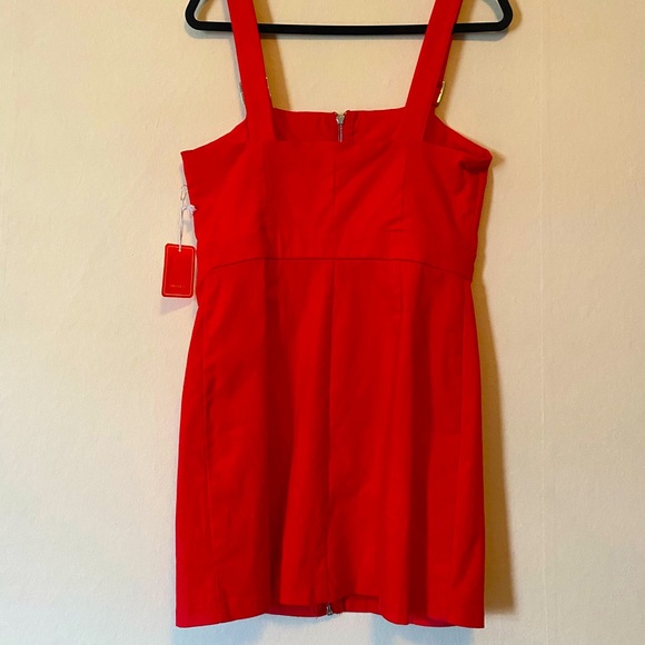 NWT Red Mini Overall Dress - Picture 2 of 3